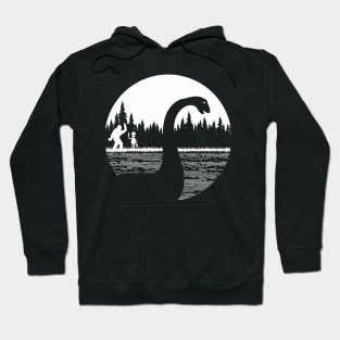 Loch Ness Monster Bigfoot and alien Hoodie